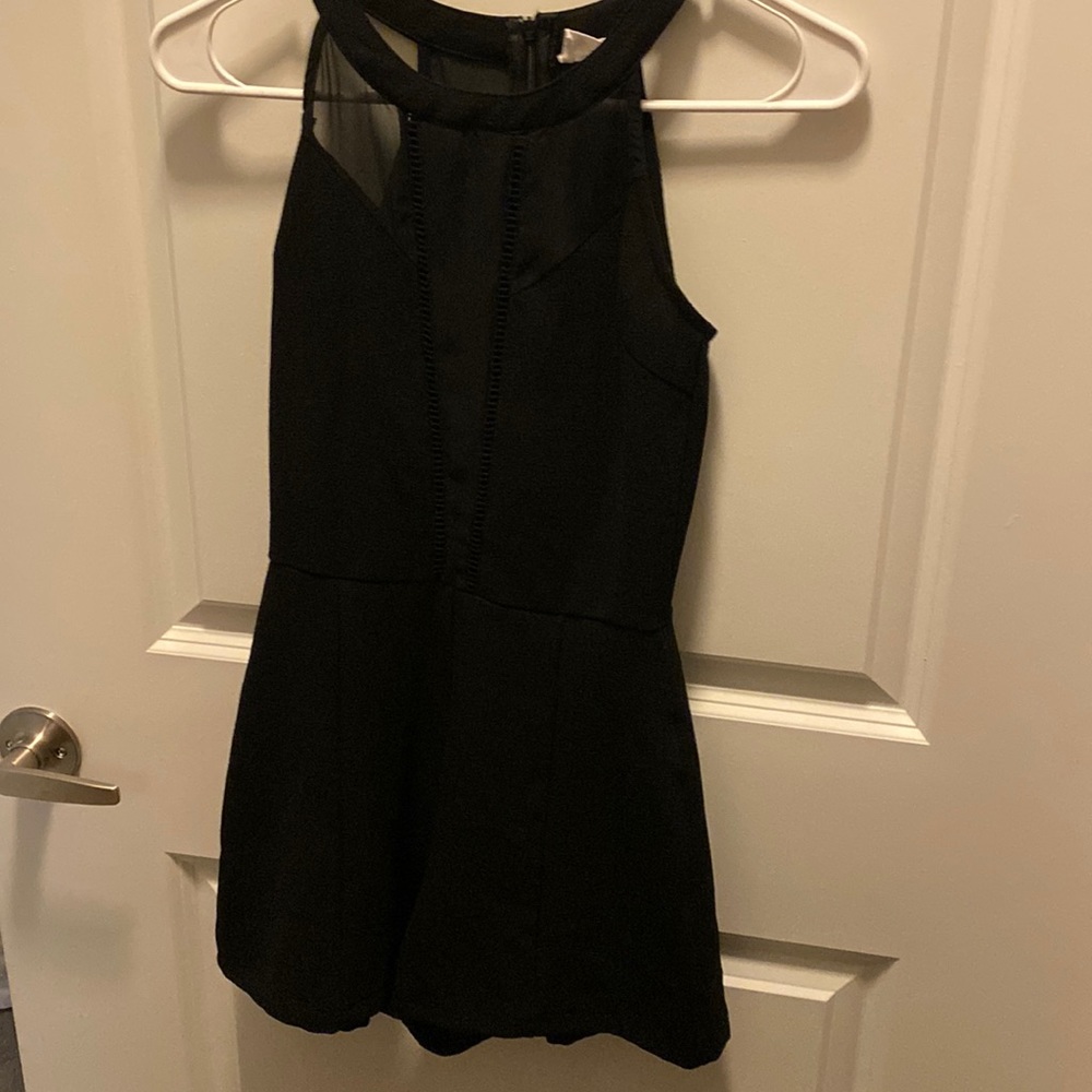 Sienna Sky Black Jumpsuit with Sheer Panels XS
